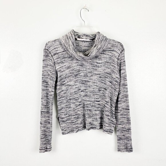 🦋 ASTR THE LABEL Gray Marled Cowlneck Sweater Medium Casual Comfy School - Picture 1 of 5